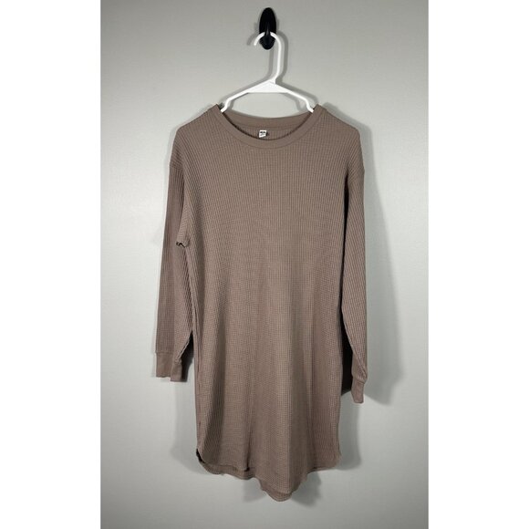 Uniqlo Dress Womens Extra Small Gray Beige Lot Of 2 Thermal T Shirt Crew Neck - Picture 4 of 13
